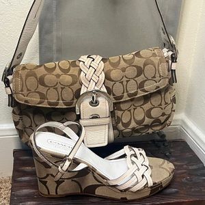 Coach sandals with matching purse